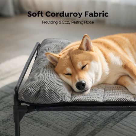 Veehoo Elevated Dog Bed with Bolster Gray Sales image6