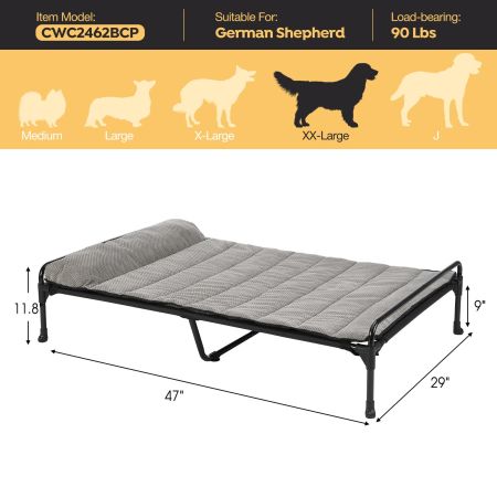 Veehoo Elevated Dog Bed with Soft Bolster Mat Gray Sales image2 Veehoo Elevated Dog Bed with Soft Bolster Mat Gray Sales image2