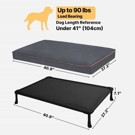 Veehoo Chew Proof Washable Dog Bed for Destructive Dogs Gray Sales image3 Veehoo Chew Proof Washable Dog Bed for Destructive Dogs Gray Sales image3