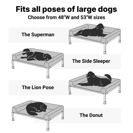 Veehoo Cooling Elevated Dog Bed with Fluffy Plush Cushion Black Elevated Beds image3 Veehoo Cooling Elevated Dog Bed with Fluffy Plush Cushion Black Elevated Beds image3