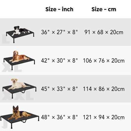 Veehoo Elevated Outdoor Dog Bed with Heavy Duty Frame Black Elevated Cooling Beds image10 Veehoo Elevated Outdoor Dog Bed with Heavy Duty Frame Black Elevated Cooling Beds image10
