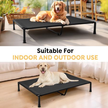 Veehoo Elevated Outdoor Dog Bed with Heavy Duty Frame Black Elevated Cooling Beds image9 Veehoo Elevated Outdoor Dog Bed with Heavy Duty Frame Black Elevated Cooling Beds image9