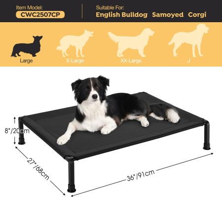 Veehoo Elevated Outdoor Dog Bed with Heavy Duty Frame Black Sales image1 Veehoo Elevated Outdoor Dog Bed with Heavy Duty Frame Black Sales image1