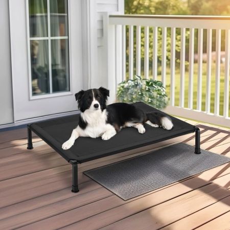 Veehoo Elevated Outdoor Dog Bed with Heavy Duty Frame Black Sales image2 Veehoo Elevated Outdoor Dog Bed with Heavy Duty Frame Black Sales image2