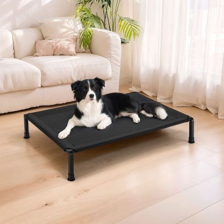 Veehoo Elevated Outdoor Dog Bed with Heavy Duty Frame Black Sales image3 Veehoo Elevated Outdoor Dog Bed with Heavy Duty Frame Black Sales image3
