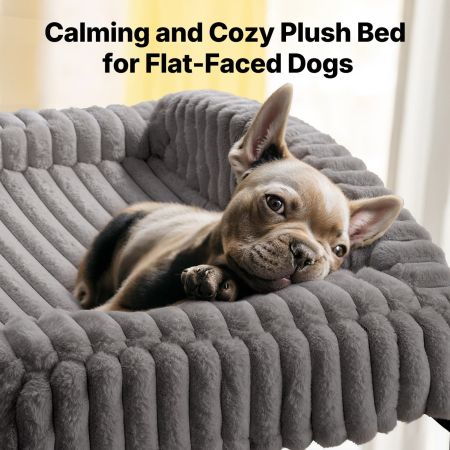 Veehoo Elevated Dog Bed with Washable Plush Bolster Mat Gray Elevated Beds image5