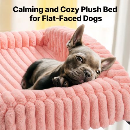 Veehoo Elevated Dog Bed with Washable Plush Bolster Mat Pink Elevated Beds image5