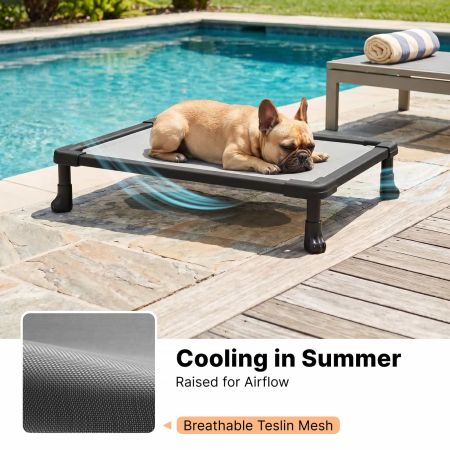 Veehoo Chew-Proof Small Elevated Dog Bed Gray New Arrivals image5 Veehoo Chew-Proof Small Elevated Dog Bed Gray New Arrivals image5