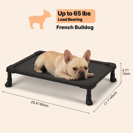 Veehoo Chew-Proof Small Elevated Dog Bed Black Elevated Beds image3 Veehoo Chew-Proof Small Elevated Dog Bed Black Elevated Beds image3
