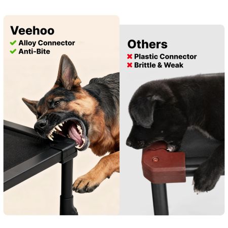 Veehoo Chew-Proof Small Elevated Dog Bed Black Elevated Beds image4 Veehoo Chew-Proof Small Elevated Dog Bed Black Elevated Beds image4