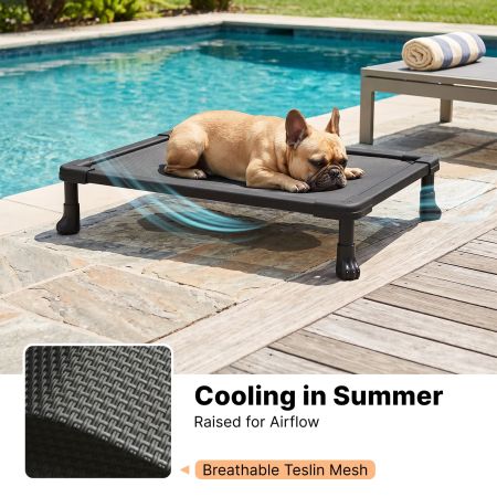 Veehoo Chew-Proof Small Elevated Dog Bed Black Elevated Beds image5 Veehoo Chew-Proof Small Elevated Dog Bed Black Elevated Beds image5
