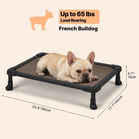 Veehoo Chew-Proof Small Elevated Dog Bed Brown New Arrivals image3
