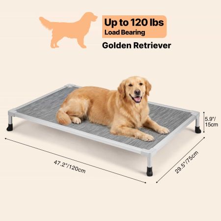 Veehoo Chew Proof Elevated Dog Bed with Aluminum Frame Silver Sales image3 Veehoo Chew Proof Elevated Dog Bed with Aluminum Frame Silver Sales image3