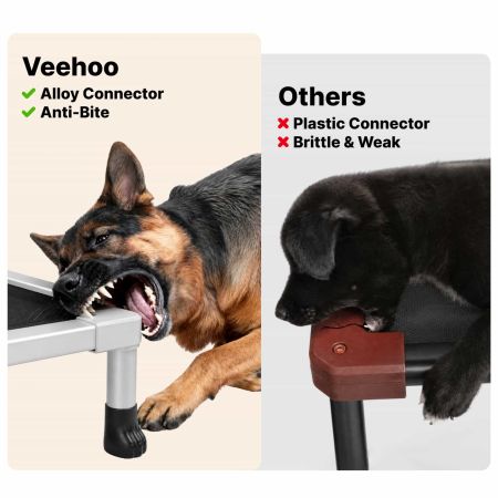 Veehoo Chew Proof Elevated Dog Bed with Aluminum Frame Silver Sales image4 Veehoo Chew Proof Elevated Dog Bed with Aluminum Frame Silver Sales image4