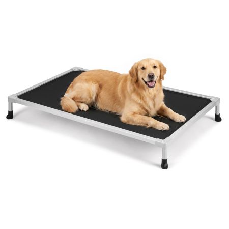 Veehoo Chew Proof Elevated Dog Bed with Aluminum Frame Black Sales image1