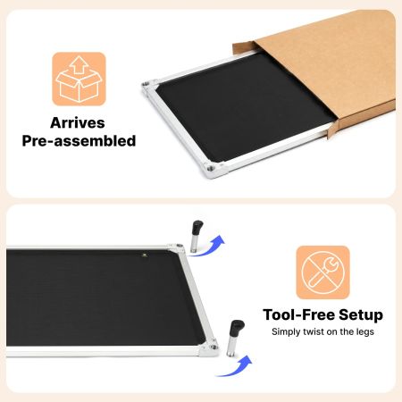 Veehoo Chew Proof Elevated Dog Bed with Aluminum Frame Black Sales image2