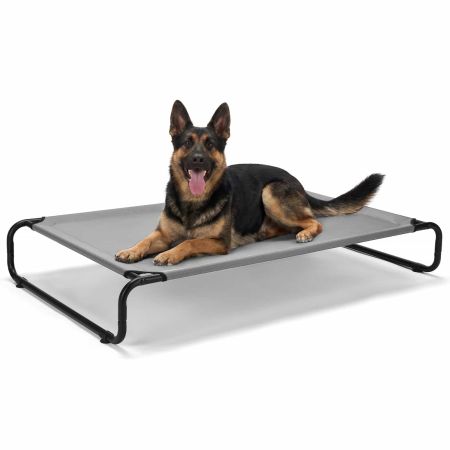 Veehoo Cooling Elevated Dog Bed for Large Dog Gray Elevated Cooling Beds image1 Veehoo Cooling Elevated Dog Bed for Large Dog Gray Elevated Cooling Beds image1