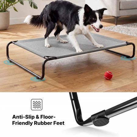 Veehoo Cooling Elevated Dog Bed for Large Dog Gray Elevated Cooling Beds image5 Veehoo Cooling Elevated Dog Bed for Large Dog Gray Elevated Cooling Beds image5