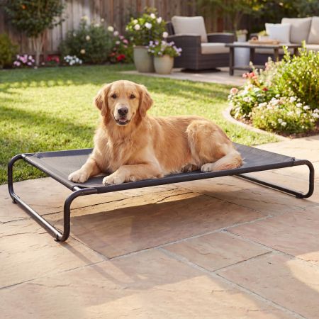 Veehoo Cooling Elevated Dog Bed for Large Dog Black Sales image3