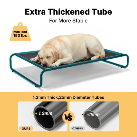 Veehoo Cooling Elevated Dog Bed for Large Dog Black Sales image4