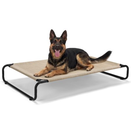 Veehoo Cooling Elevated Dog Bed for Large Dog Beige Sales image1 Veehoo Cooling Elevated Dog Bed for Large Dog Beige Sales image1
