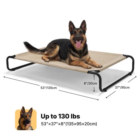 Veehoo Cooling Elevated Dog Bed for Large Dog Beige Sales image2 Veehoo Cooling Elevated Dog Bed for Large Dog Beige Sales image2