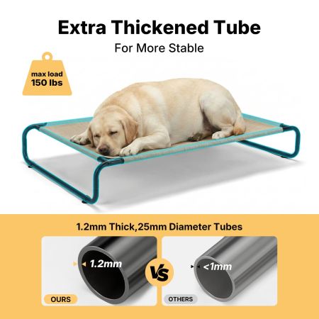 Veehoo Cooling Elevated Dog Bed for Large Dog Beige Sales image4 Veehoo Cooling Elevated Dog Bed for Large Dog Beige Sales image4