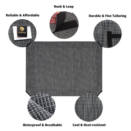 Veehoo Cooling Elevated Dog Bed Replacement Cover for CWC1803 Silver Replacements image8