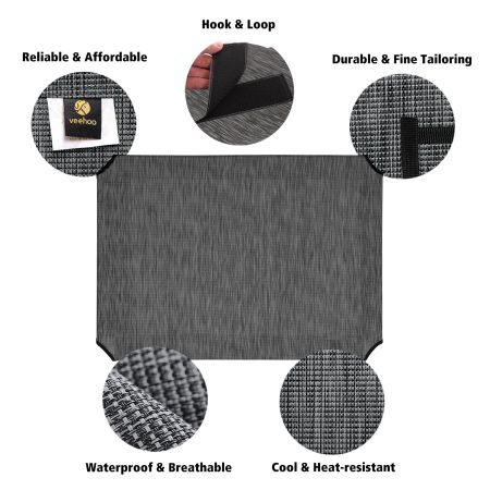 Veehoo Cooling Elevated Dog Bed Replacement Cover for CWC1803 Silver Replacement Bed Mats image3 Veehoo Cooling Elevated Dog Bed Replacement Cover for CWC1803 Silver Replacement Bed Mats image3