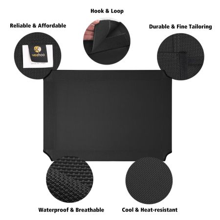 Veehoo Cooling Elevated Dog Bed Replacement Cover for CWC1803 Black Replacement Bed Mats image3 Veehoo Cooling Elevated Dog Bed Replacement Cover for CWC1803 Black Replacement Bed Mats image3