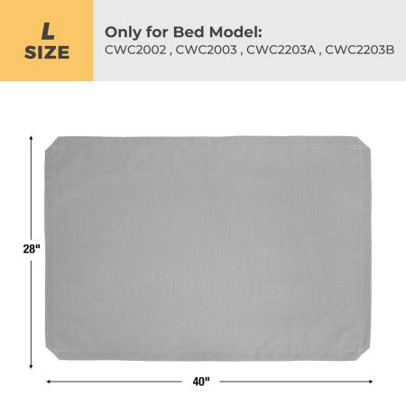 Veehoo Dog Bed Cover for CWC2002 & CWC2003 & CWC2203A & CWC2203B Gray Replacements image6