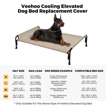 Veehoo Elevated Dog Bed Replacement Cover for CWC2204 Beige Replacements image7 Veehoo Elevated Dog Bed Replacement Cover for CWC2204 Beige Replacements image7