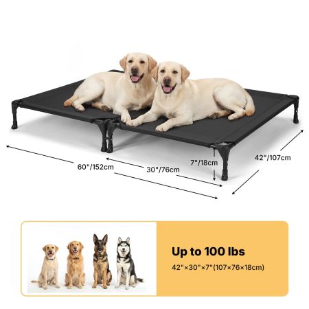 Veehoo Cooling Elevated Dog Bed for Two Dogs Black Sales image2 Veehoo Cooling Elevated Dog Bed for Two Dogs Black Sales image2