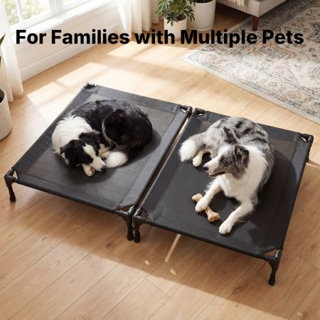 Veehoo Cooling Elevated Dog Bed for Two Dogs Black Sales image4 Veehoo Cooling Elevated Dog Bed for Two Dogs Black Sales image4