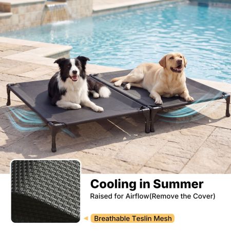 Veehoo Cooling Elevated Dog Bed for Two Dogs Black Sales image5 Veehoo Cooling Elevated Dog Bed for Two Dogs Black Sales image5
