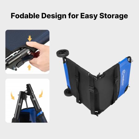 Veehoo Heavy-Duty Dog Stretcher for Emergency Pet Transport Blue Carriers & Travel image5