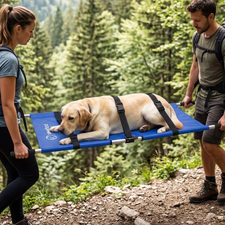 Veehoo Portable Dog Stretcher for Large Dog Blue Dog image6
