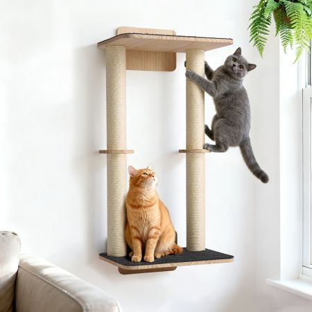 Veehoo Cat Wall Shelves with Scratcher image1