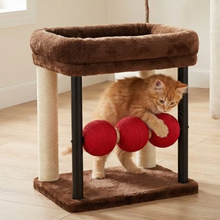 Veehoo Small Cat Tree & Scratching Post for Kittens image1