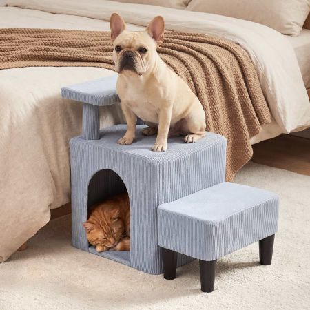 Veehoo Dog & Cat Stairs with Cave Condo Gray Sales image8 Veehoo Dog & Cat Stairs with Cave Condo Gray Sales image8