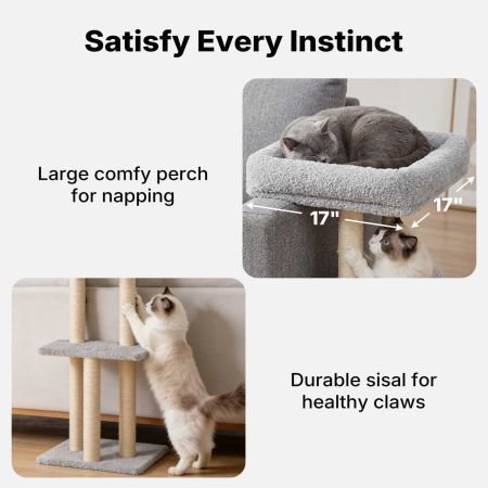 Veehoo Couch Protector & Cat Perch Post for Sofa Armrests Beige Sales image5