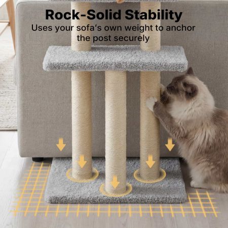 Veehoo Couch Protector & Cat Perch Post for Sofa Armrests Beige Sales image6