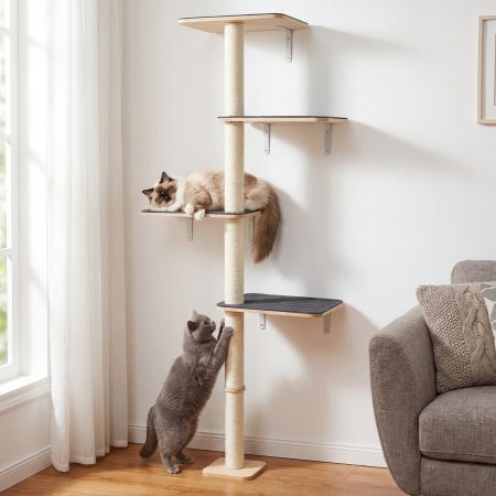 Veehoo Wall Mounted Cat Tree for Large Cats image1