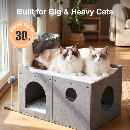 Veehoo Extra Large Cat House Bed Gray Sales image3 Veehoo Extra Large Cat House Bed Gray Sales image3
