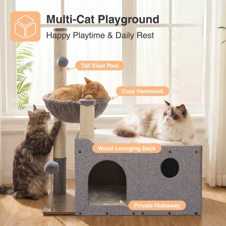 Veehoo Extra Large Cat House Bed Gray Sales image5 Veehoo Extra Large Cat House Bed Gray Sales image5