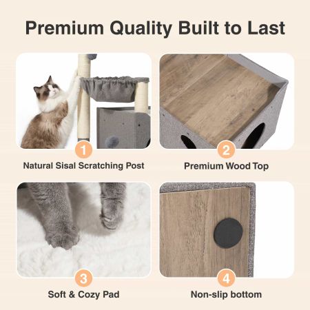 Veehoo Extra Large Cat House Bed Gray Sales image6 Veehoo Extra Large Cat House Bed Gray Sales image6
