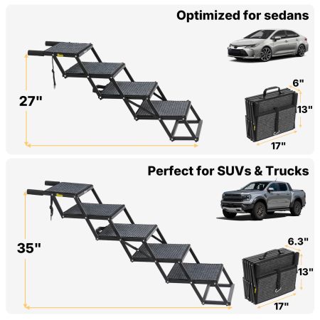 Veehoo Heavy Duty Foldable Dog Steps for Large Dogs & SUVs Sales image12