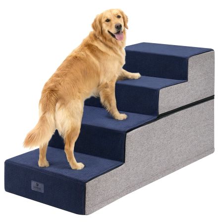 Veehoo Extra Wide Dog Stairs for Large Dogs Blue Sales image1 Veehoo Extra Wide Dog Stairs for Large Dogs Blue Sales image1