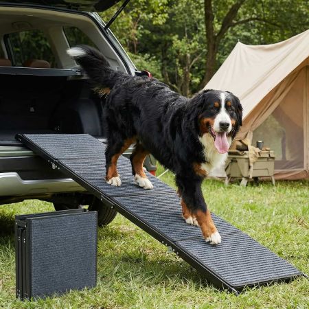 Veehoo Foldable Extra Wide Dog Ramp Black Steps & Ramps image1 Veehoo Foldable Extra Wide Dog Ramp Black Steps & Ramps image1