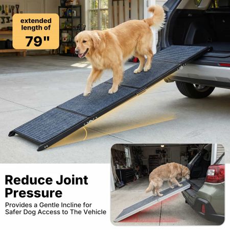 Veehoo Foldable Extra Wide Dog Ramp Black Steps & Ramps image4 Veehoo Foldable Extra Wide Dog Ramp Black Steps & Ramps image4